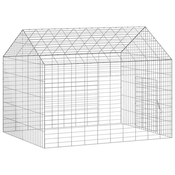 vidaXL Rabbit Cage Silver 100 x 78 x 78 cm Galvanized Steel