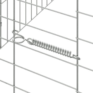 vidaXL Rabbit Cage Silver 600 x 78 x 78 cm Galvanized Steel