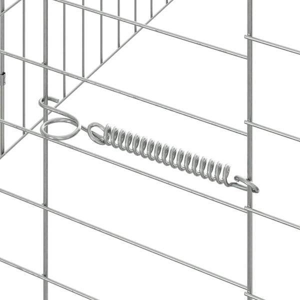 vidaXL Rabbit Cage Silver 600 x 78 x 78 cm Galvanized Steel