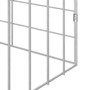 vidaXL Rabbit Cage Silver 600 x 78 x 78 cm Galvanized Steel