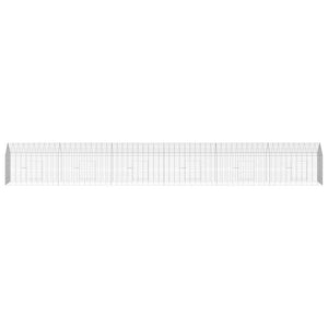 vidaXL Rabbit Cage Silver 600 x 78 x 78 cm Galvanized Steel