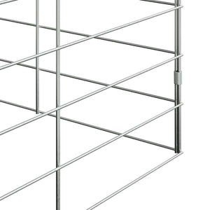 vidaXL Rabbit Cage Silver 100 x 100 x 210 cm Galvanized Steel