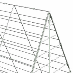 vidaXL Rabbit Cage Silver 100 x 100 x 210 cm Galvanized Steel