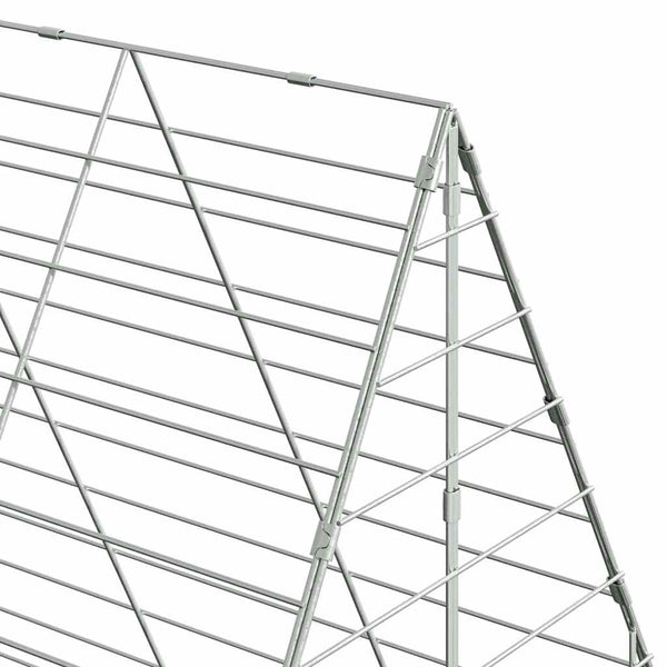 vidaXL Rabbit Cage Silver 100 x 100 x 210 cm Galvanized Steel