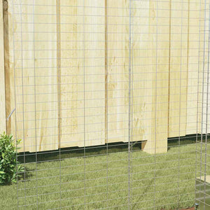 vidaXL Rabbit Cage Silver 100 x 100 x 210 cm Galvanized Steel