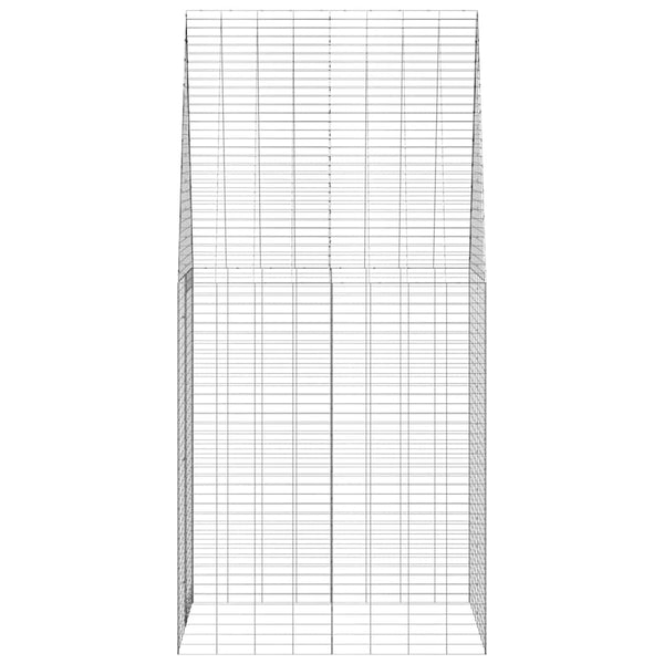 vidaXL Rabbit Cage Silver 100 x 100 x 210 cm Galvanized Steel