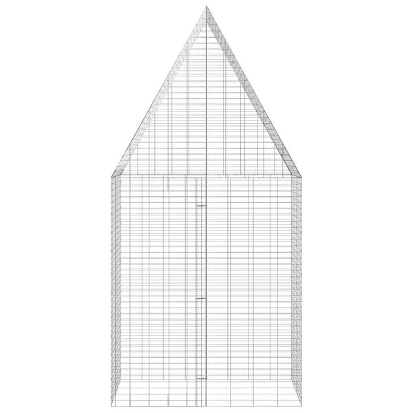 vidaXL Rabbit Cage Silver 100 x 100 x 210 cm Galvanized Steel
