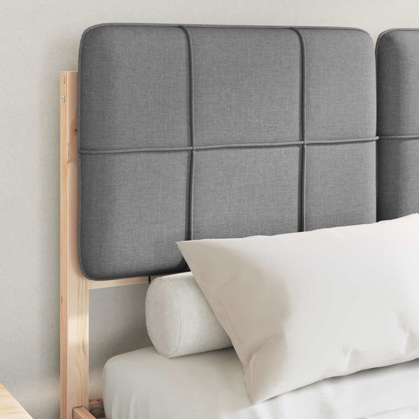 vidaXL Bed Frame with Padded Headboard Light Grey 120 x 200 cm