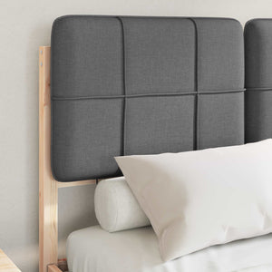 vidaXL Bed Frame with Padded Headboard Dark Grey 120 x 200 cm