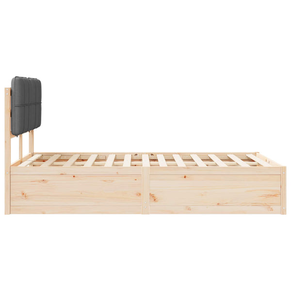 vidaXL Bed Frame with Padded Headboard Dark Grey 120 x 200 cm