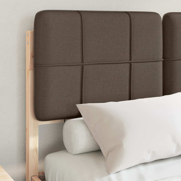 vidaXL Bed Frame with Padded Headboard Taupe 120 x 200 cm