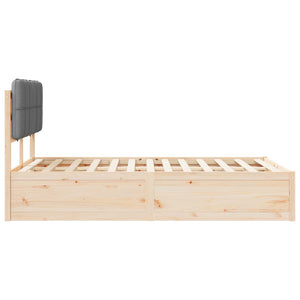 vidaXL Bed Frame with Padded Headboard Light Grey 120 x 190 cm