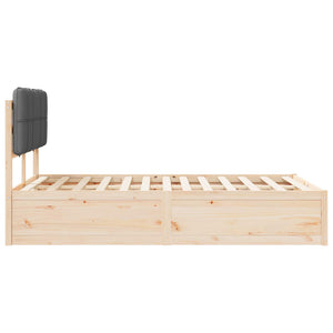 vidaXL Bed Frame with Padded Headboard Dark Grey 120 x 190 cm
