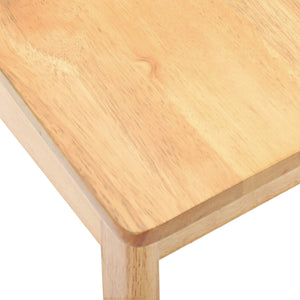 vidaXL Dining Chair 2 pcs Natural Solid Rubberwood