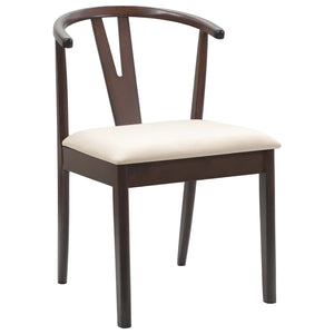 vidaXL Dining Chairs 2 pcs Light Brown and Light Solid Rubber Wood