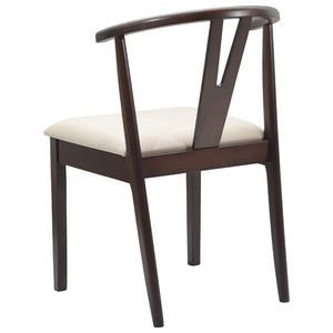 vidaXL Dining Chairs 2 pcs Light Brown and Light Solid Rubber Wood
