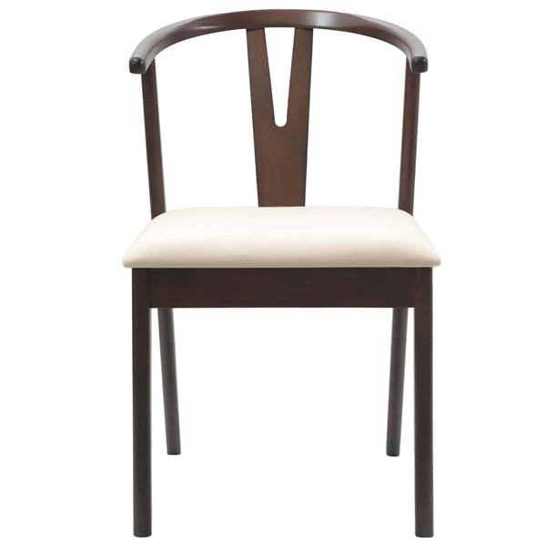 vidaXL Dining Chairs 2 pcs Light Brown and Light Solid Rubber Wood