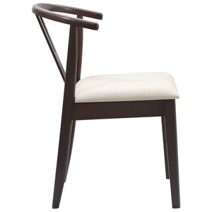 vidaXL Dining Chairs 2 pcs Light Brown and Light Solid Rubber Wood