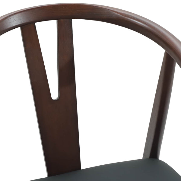 vidaXL Dining Chairs 2 pcs Light Brown and Black Solid Rubberwood