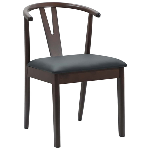 vidaXL Dining Chairs 2 pcs Light Brown and Black Solid Rubberwood