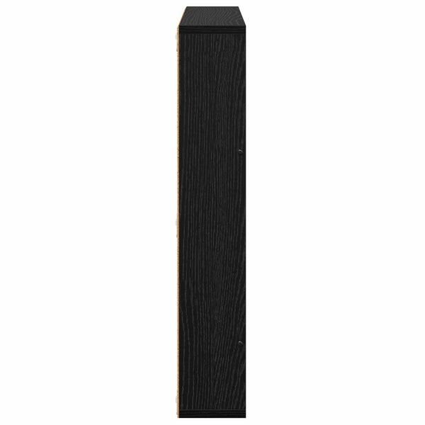 vidaXL Magazine Rack Black Oak Look 60 x 12 x 70 cm Engineered Wood