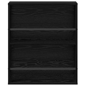 vidaXL Magazine Rack 2 pcs Black Oak Look 60 x 12 x 70 cm