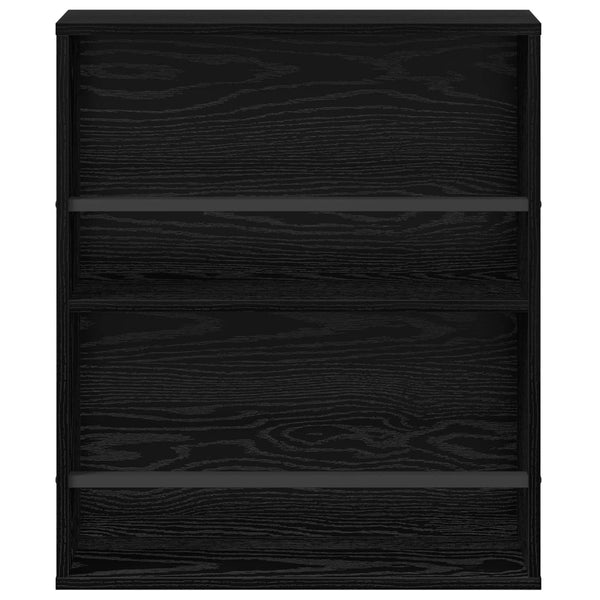 vidaXL Magazine Rack 2 pcs Black Oak Look 60 x 12 x 70 cm