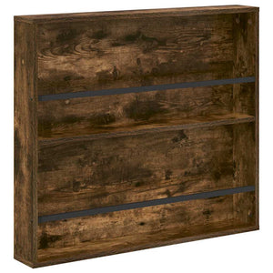 vidaXL Magazine Rack with Shelf 2 pcs Smoked Oak 80 x 12 x 70 cm