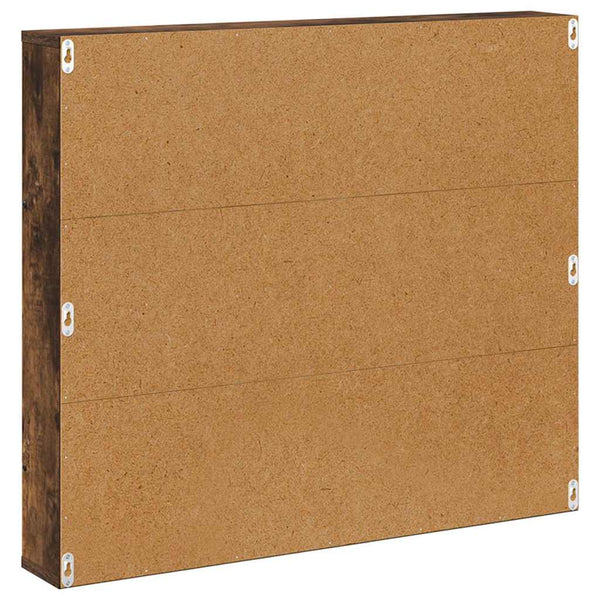 vidaXL Magazine Rack with Shelf 2 pcs Smoked Oak 80 x 12 x 70 cm