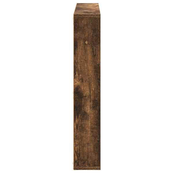 vidaXL Magazine Rack with Shelf 2 pcs Smoked Oak 80 x 12 x 70 cm