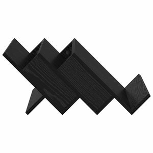 vidaXL Magazine Rack with Shelf Black Oak Look 53 x 40 x 28.5 cm