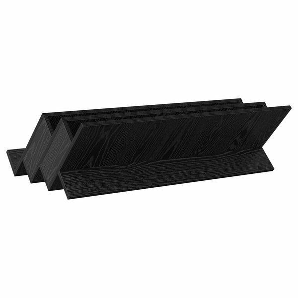 vidaXL Magazine Rack with Shelf Black Oak Look 90 x 53 x 28.5 cm