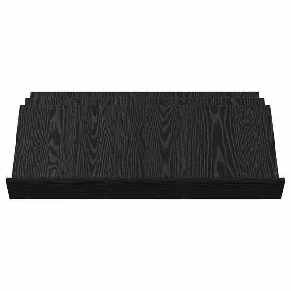 vidaXL Magazine Rack with Shelf Black Oak Look 90 x 53 x 28.5 cm