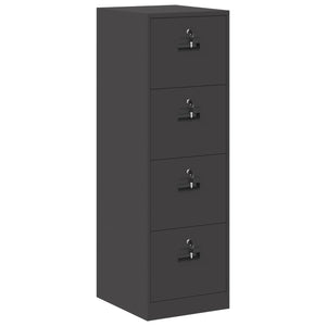 Aktenschrank, Stahl, Schwarz, 2er-Set
