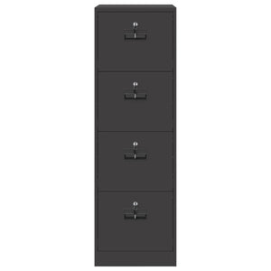 Aktenschrank, Stahl, Schwarz, 2er-Set