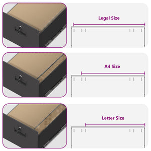 Aktenschrank, Stahl, Schwarz, 2er-Set