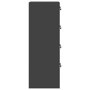 Aktenschrank, Stahl, Schwarz, 2er-Set