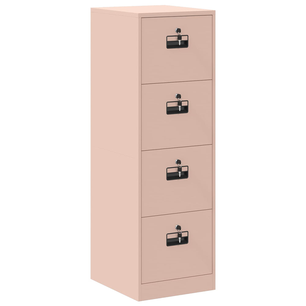 Rosa Aktenschrank, 2er-Set