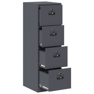 Aktenschrank mit Schubladen, 2er Set, Anthrazit