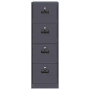Aktenschrank mit Schubladen, 2er Set, Anthrazit