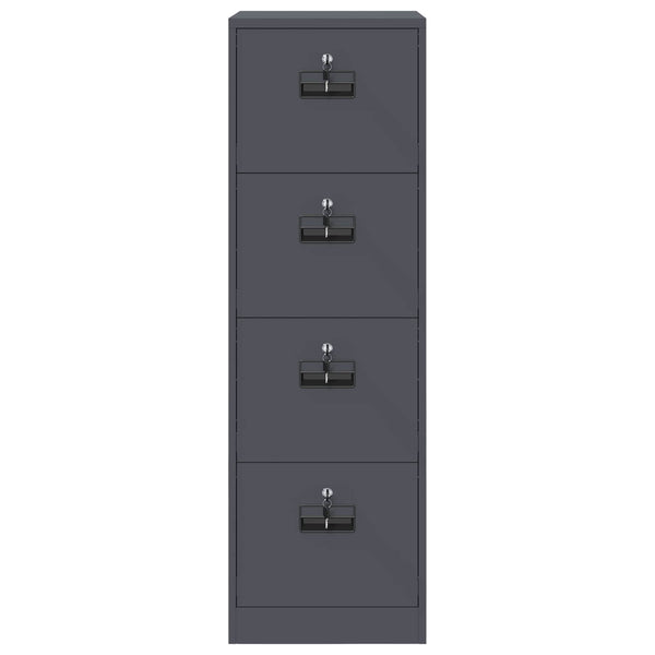 Aktenschrank mit Schubladen, 2er Set, Anthrazit