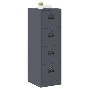 Aktenschrank mit Schubladen, 2er Set, Anthrazit