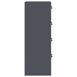 Aktenschrank mit Schubladen, 2er Set, Anthrazit