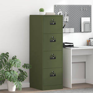 Aktenschrank Olive Grün mit Schubladen, 2er-Set