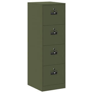 Aktenschrank Olive Grün mit Schubladen, 2er-Set