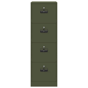 Aktenschrank Olive Grün mit Schubladen, 2er-Set