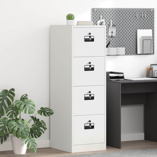 Aktenschrank, 2er Set, Weiß, Stahl