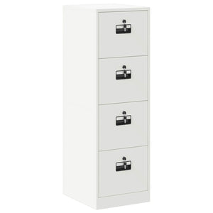 Aktenschrank, 2er Set, Weiß, Stahl