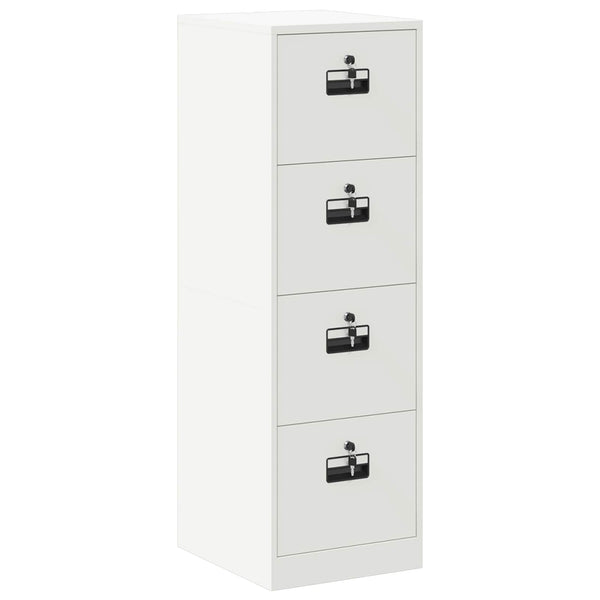 Aktenschrank, 2er Set, Weiß, Stahl