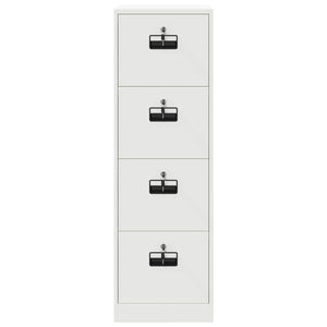 Aktenschrank, 2er Set, Weiß, Stahl